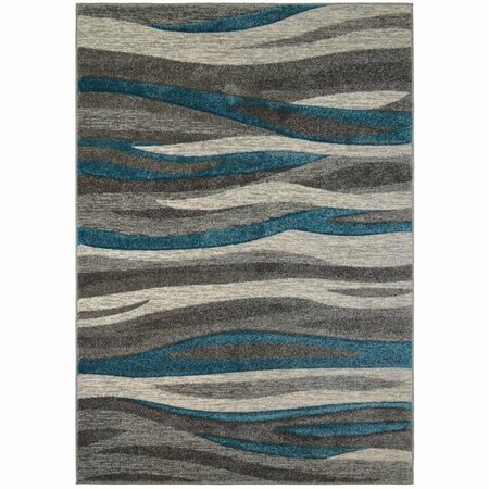 MAYBERRY RUG 2 ft. 3 in. x 3 ft. 3 in. Tacoma Impulse Area Rug, Gray TC8436 2X3